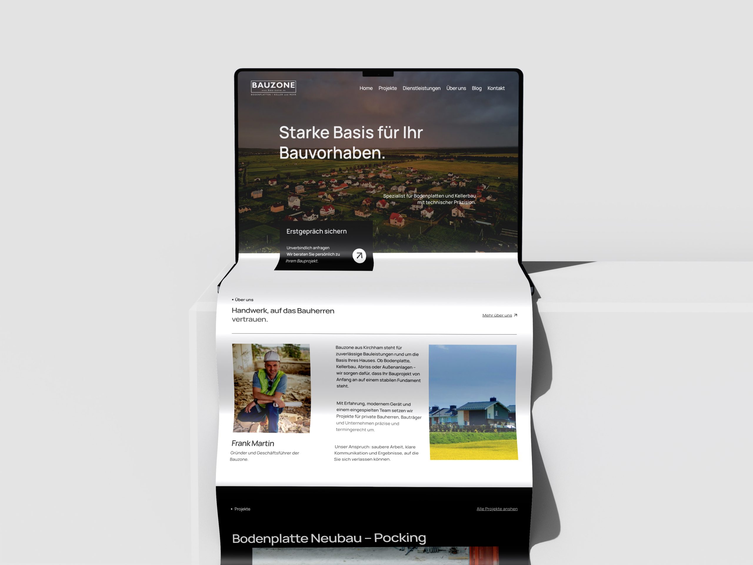 Website der Bauzone – Webdesign und Branding durch AS Digital Consulting Passau