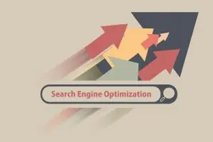 Aufsteigende Pfeile symbolisieren verbessertes Suchmaschinenranking durch effektive SEO-Maßnahmen